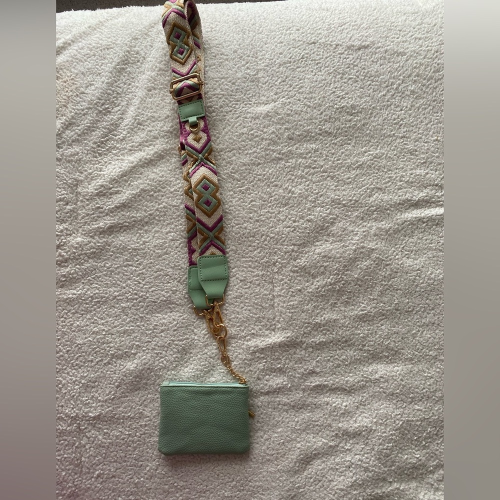 Boho Crossbody Strap + Mini Wallet Wristlet Set